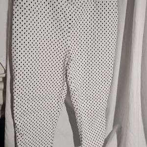 Chico's Black and White Polka Dot Pants